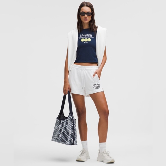 NWT Lululemon Shoulder Bag 12L L Monogram Knit Club Blue/Washed denim $168 - Picture 2 of 7